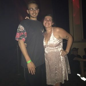 dusty pink velvet dress